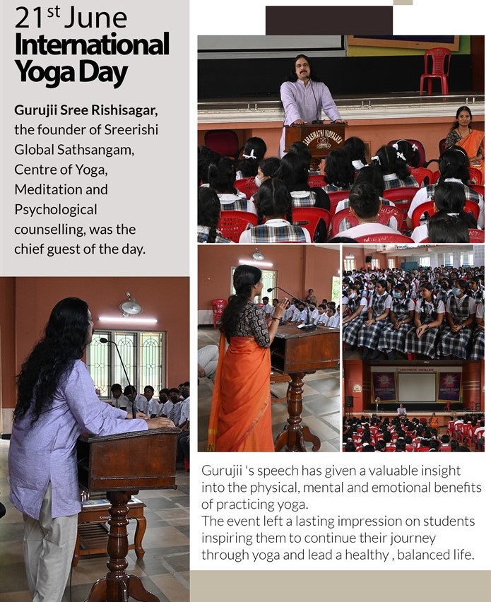 Saraswathi Vidyalaya celebrated International Yoga Day on June 21